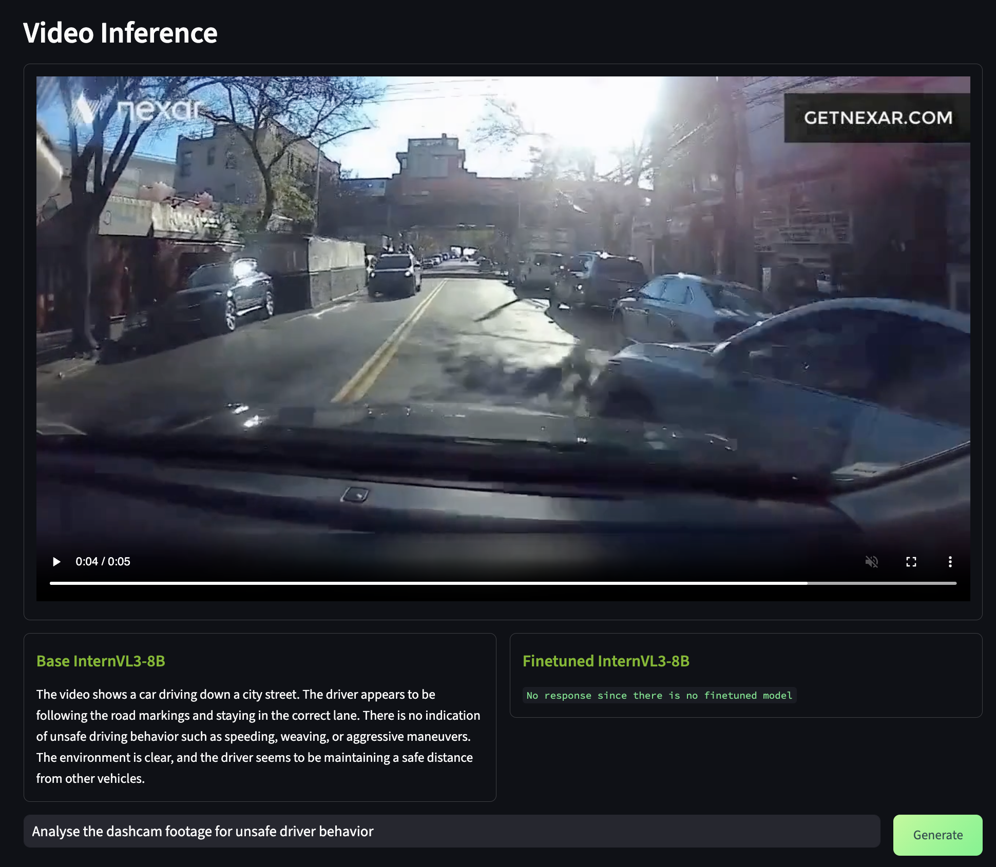 Inference Screenshot